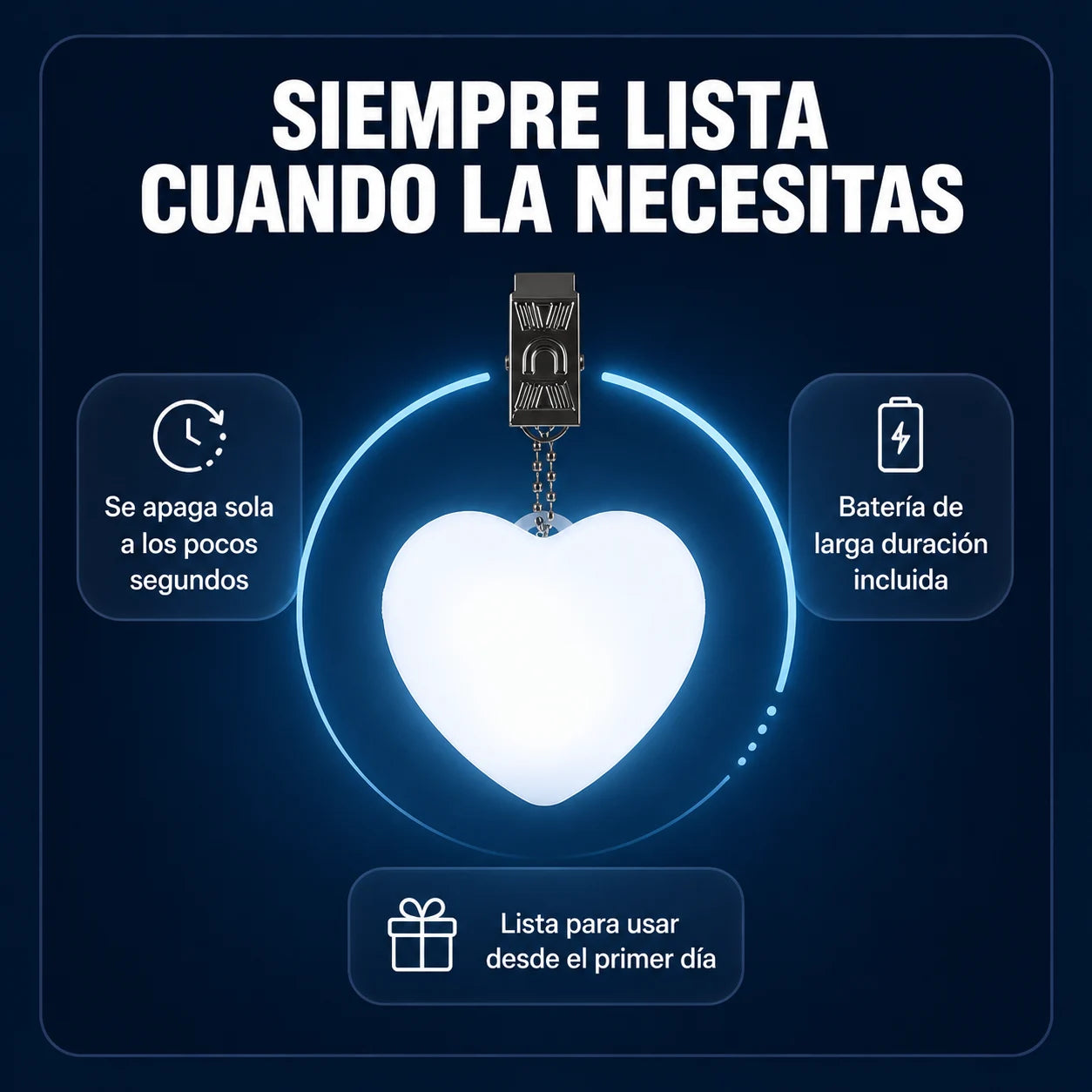 Corazón LED táctil